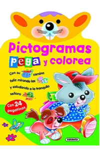 PICTOGRAMAS PEGA Y COLOREA.(CONEJITO).(REF: