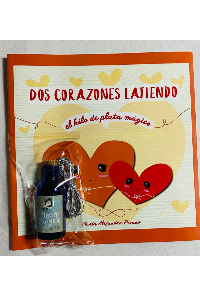 DOS CORAZONES LATIENDO EL HILO DE PLATA MAGICO