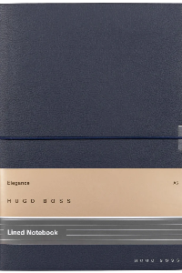 HUGO BOSS - NOTEBOOK A5 ELEGANCE STORYLINE BLACK LINED