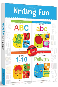 WRITING PRACTICE BOXSET: PACK OF 4 BOOKS (WRITING FUN: WRITE AND PRACTICE CAPITAL LETTERS. SMALL LET