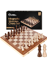 MAGNETIC WOODEN CHESS SET 15 PLAY SET (AJEDREZ).