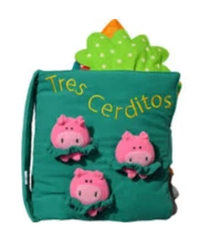 TRES CERDITOS. LIBRO DE TELA INTERACTIVO.