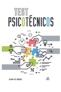 TEST PSICOTECNICOS. SUSANA PAZ ENRIQUEZ.